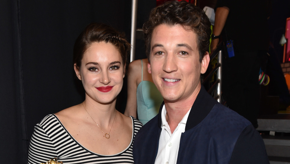 Shailene Woodley, Miles Teller smiling