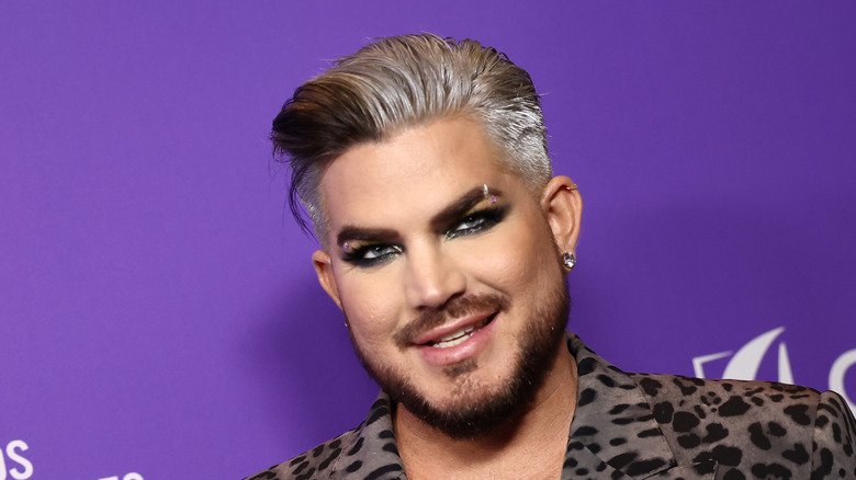 Adam Lambert silver and brown hair 