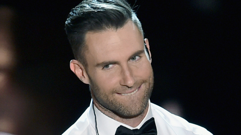 Adam Levine biting lip