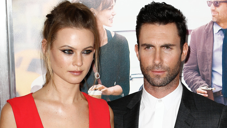 Behati Prinsloo and Adam Levine on the red carpet