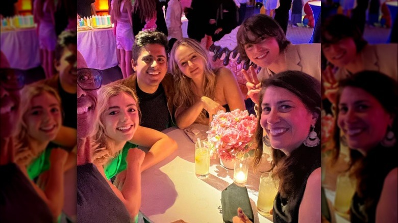 Victor Boyce and guests pose for a photo at Sunny Sandler's bat mitzvah