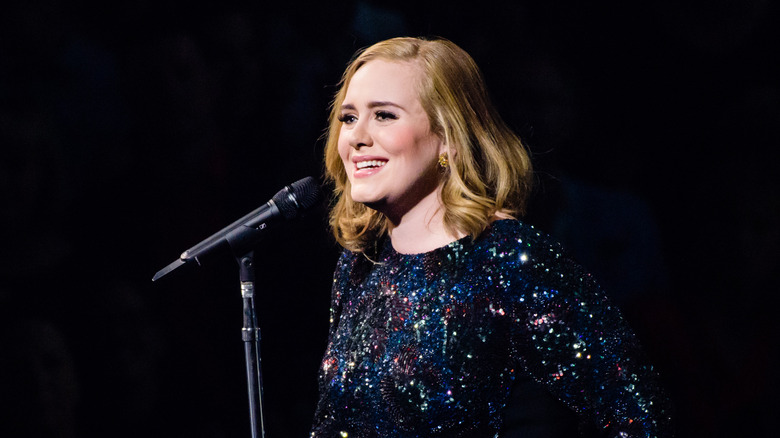 Adele performing