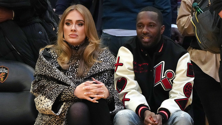 Adele and Rich Paul at the 2022 NBA All-Star Game