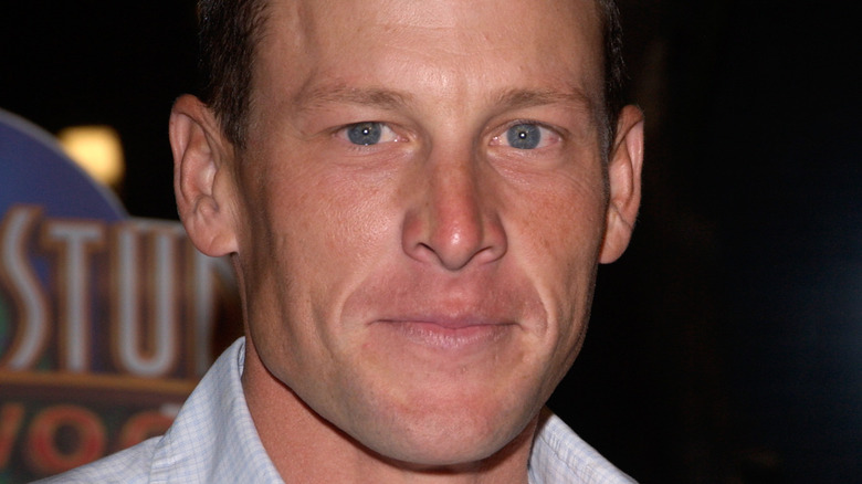 Lance Armstrong looking at camera