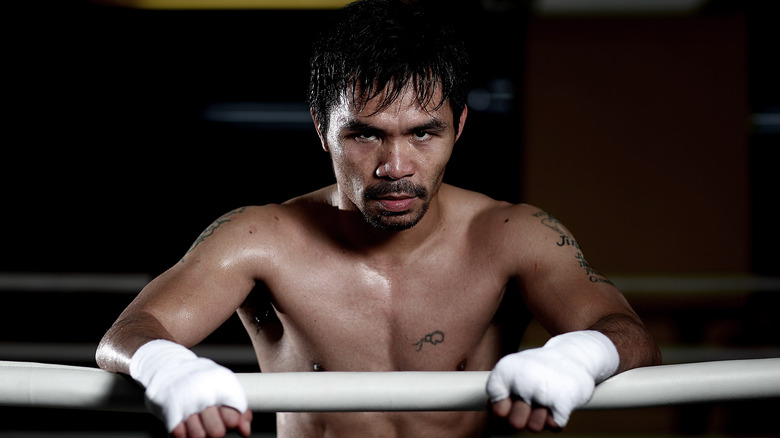 Manny Pacquiao inside the ring