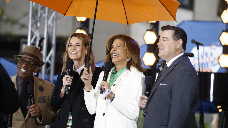 The Today Show anchors speaking onstage