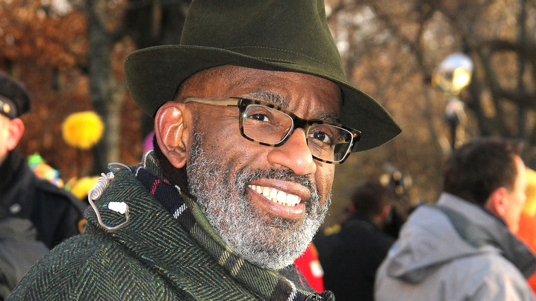 Al Roker smiling at the Thanskgiving Day parade