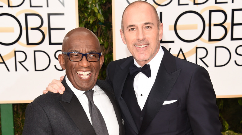 Al Roker and Matt Lauer smiling together