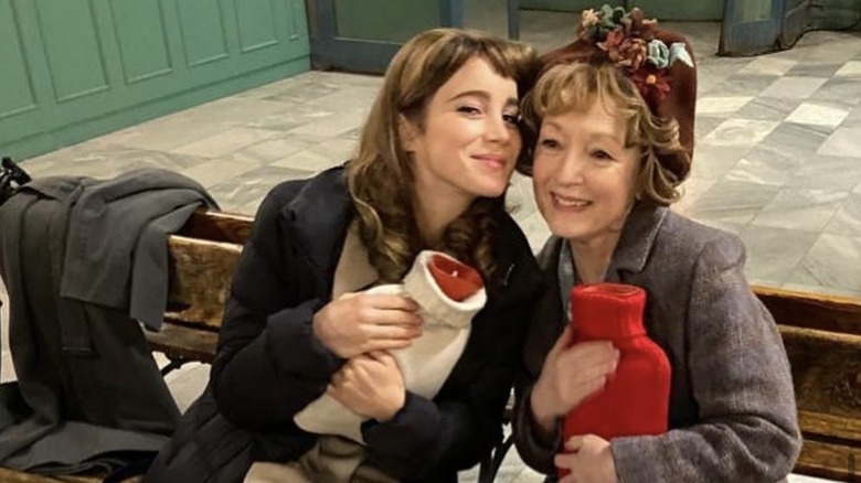 Alba Baptista and Lesley Manville