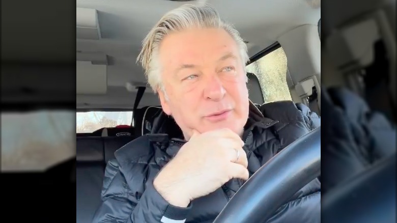 Alec Baldwin in a car