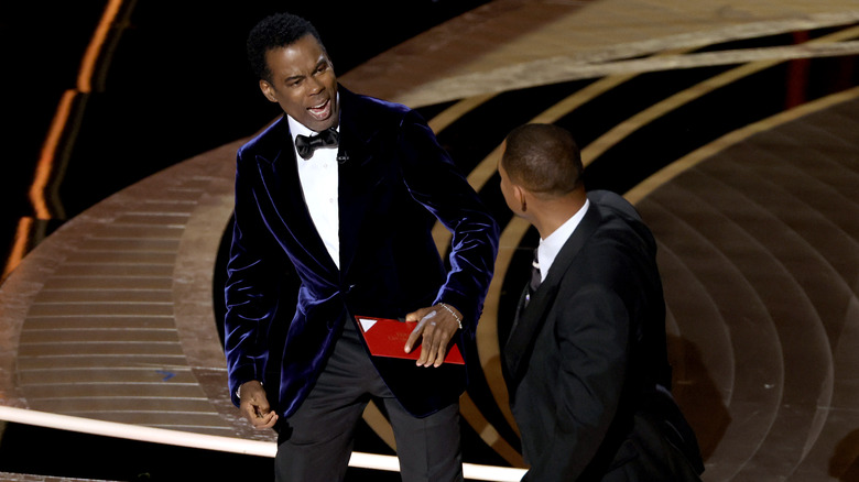 Chris Rock gets slapped by Will Smith