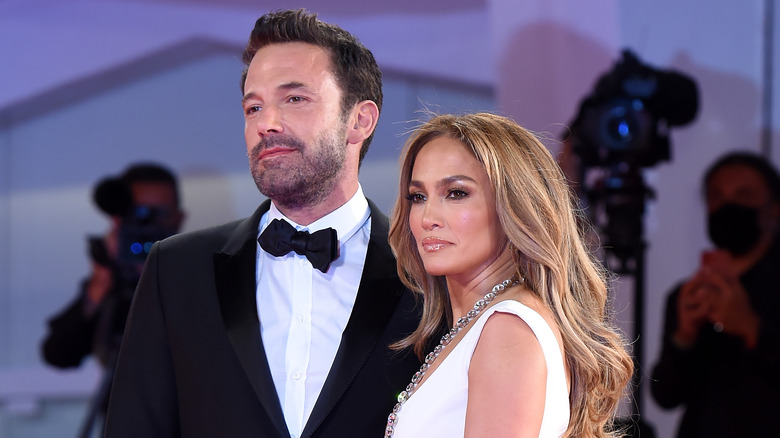 Ben Affleck and Jennifer Lopez smiling