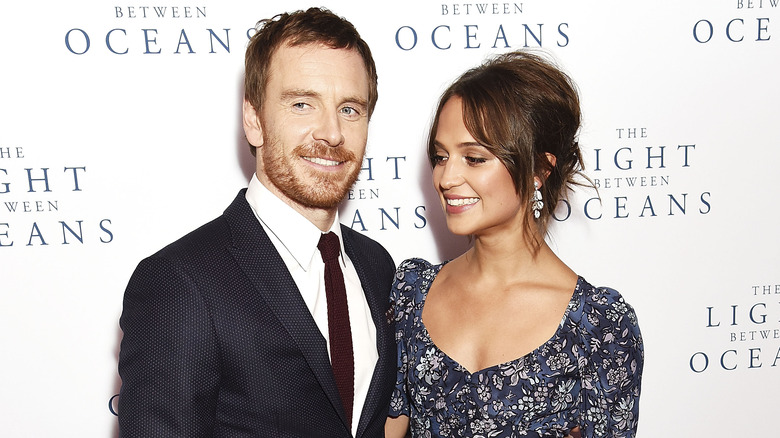 Alicia Vikander and Michael Fassbender at the premiere of "The Light Between Two Oceans"