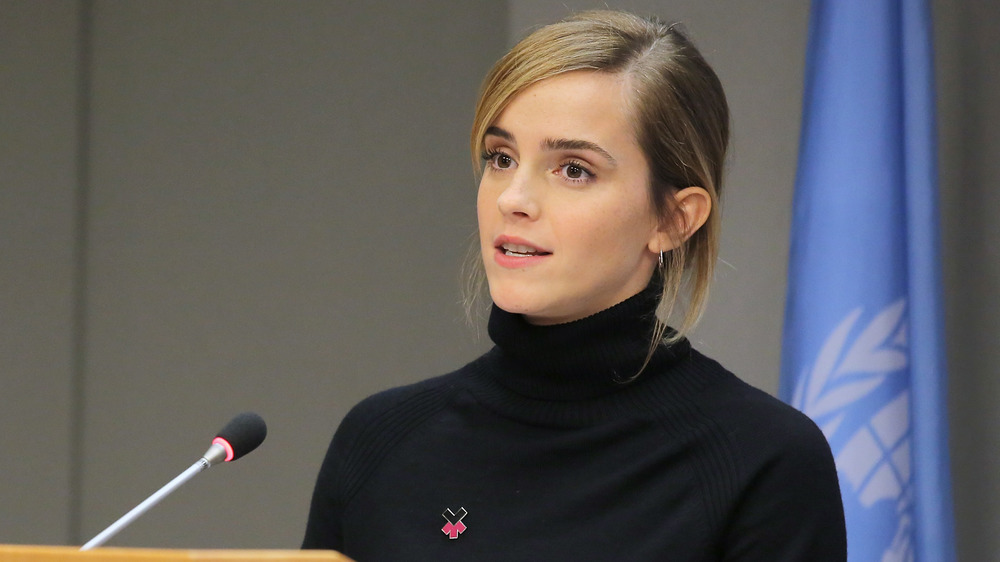 Emma Watson giving a speech