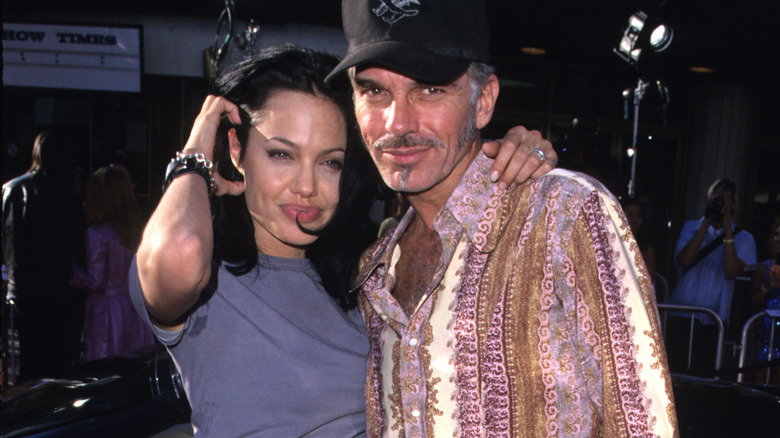 Billy Bob Thornton and Angelina Jolie on a red carpet