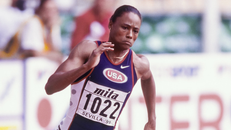 Marion Jones running