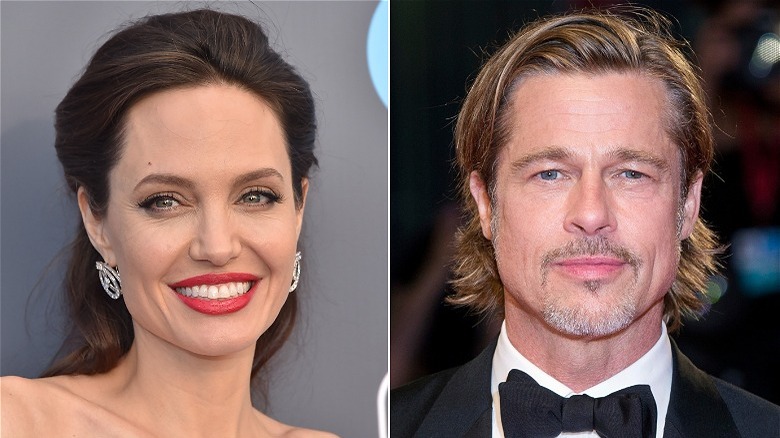 Angelina Jolie, Brad Pitt smiling