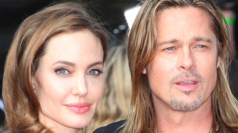 Angelina Jolie, Open-mouthed Brad Pitt