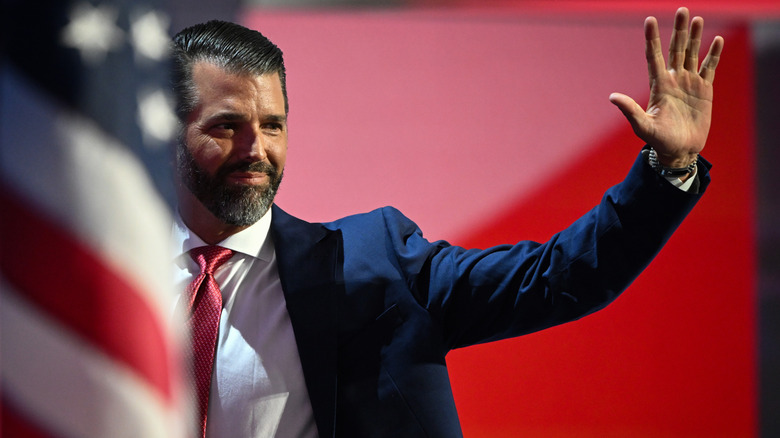 Donald Trump Jr. waving