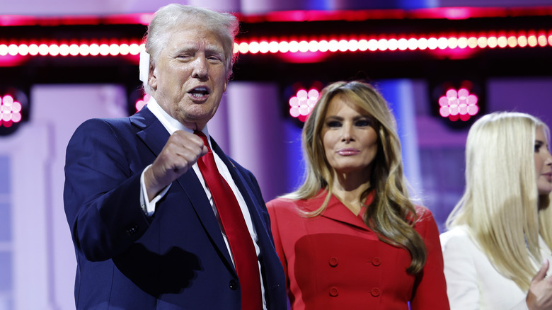 Donald and Melania Trump smiling