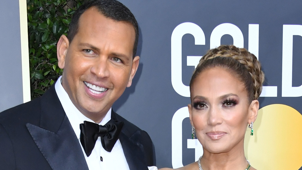 Alex Rodriguez and Jennifer Lopez together at an event