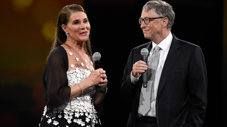 Bill and Melinda Gates appear onstage together