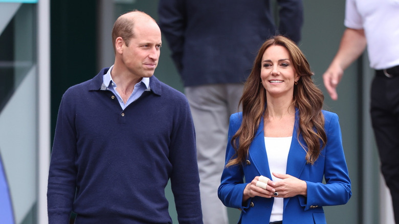 Prince William and Kate Middleton walking