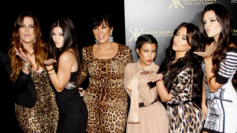 The Kardashians blowing kisses