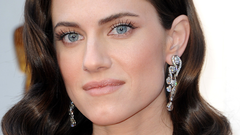 Allison Williams with sparkly earrings