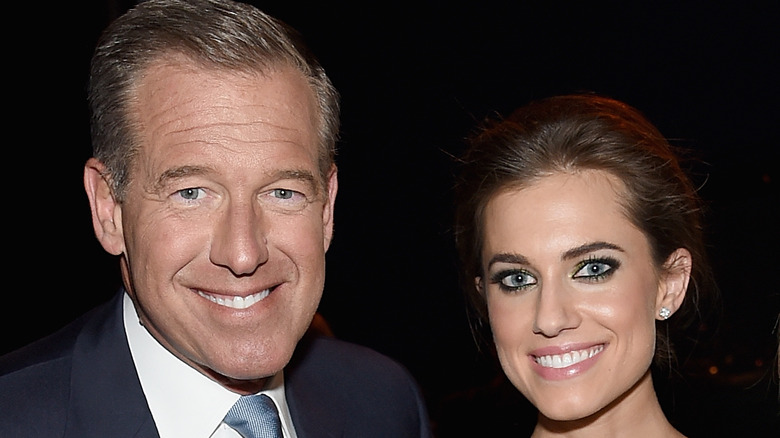 Allison Williams next to her dad Brian Williams