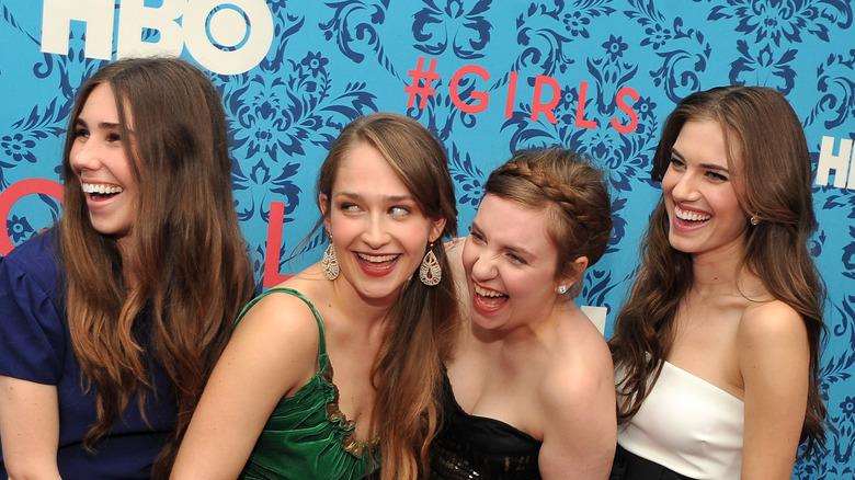 Allison Williams with her Girls castmates