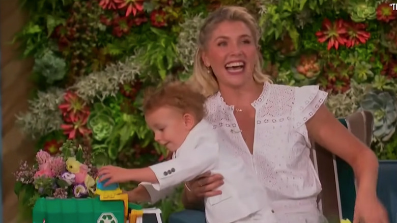 Amanda Kloots and her son Elvis on "The Talk" 