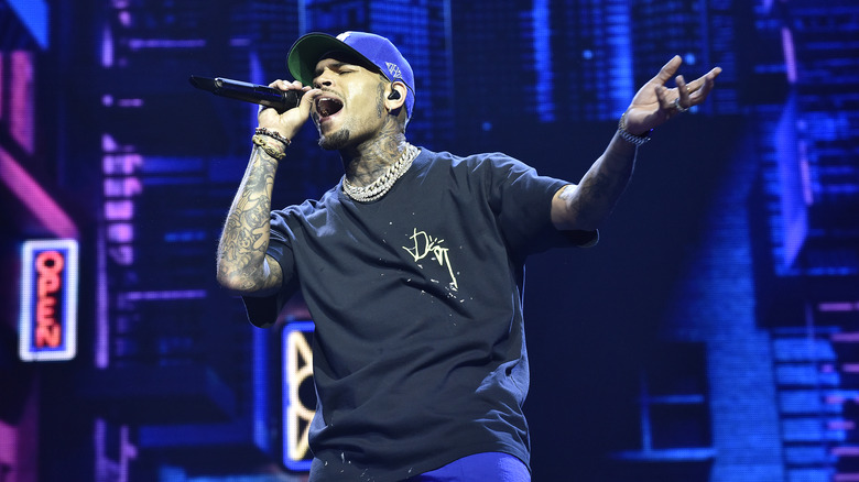 Chris Brown performing