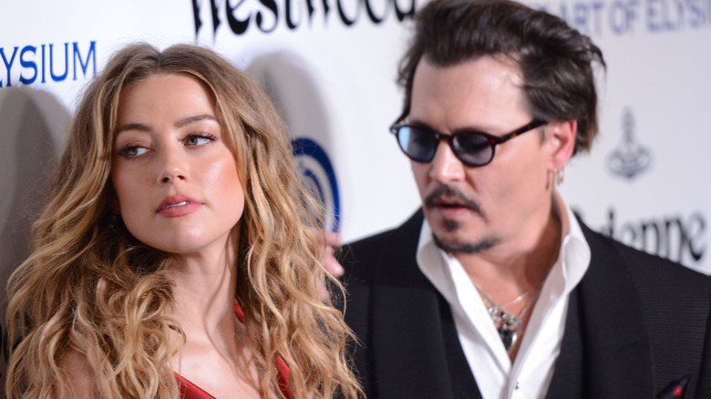 Johnny Depp and Amber Heard during their marriage