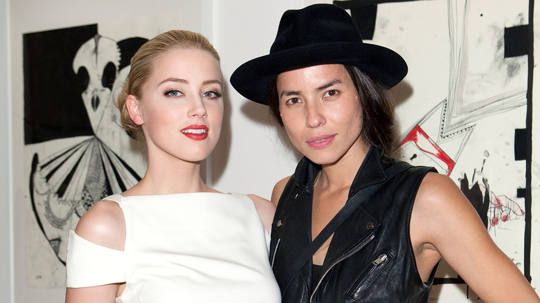 Amber Heard, Tasya van Ree posing