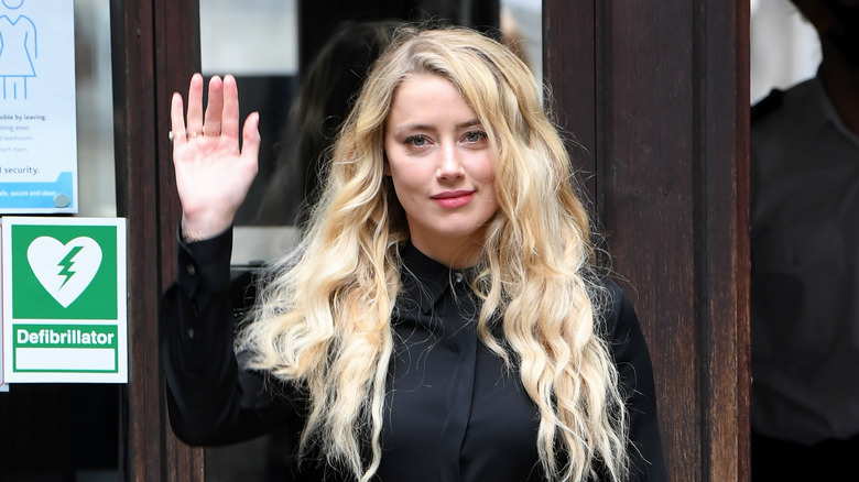 Amber Heard arrives at the Royal Courts of Justice, the Strand