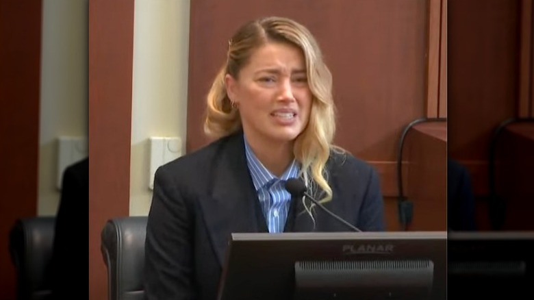 Amber Heard testifying in court in Fairfax, VA