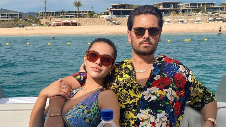 Amelia Hamlin and Scott Disick in sunglasses