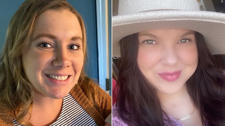 Side by side of Anna Duggar and Amy King