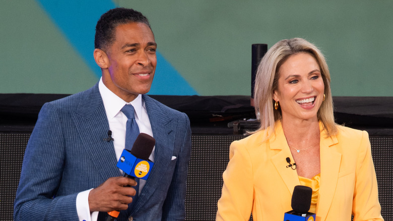 Amy Robach and T.J. Holmes hosting GMA