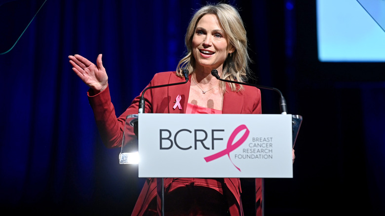 Amy Robach speaking at an event