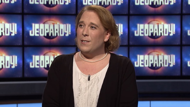 Amy Schneider competing on "Jeopardy!