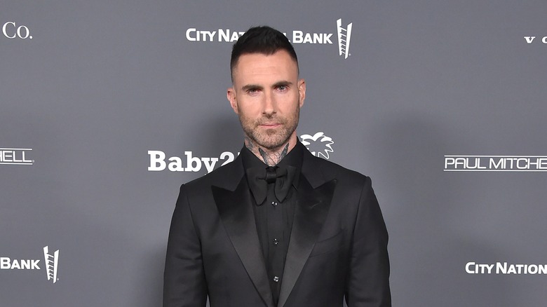 Adam Levine poses 