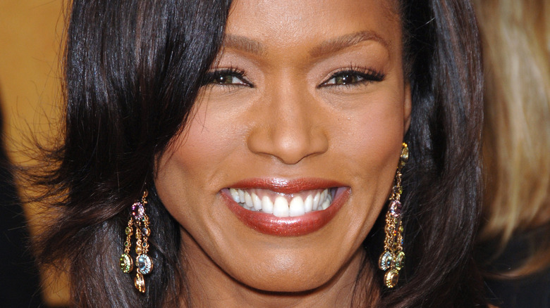 Angela Bassett looking happy