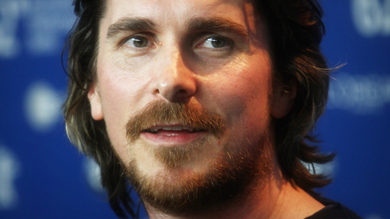 Christian Bale with long hair