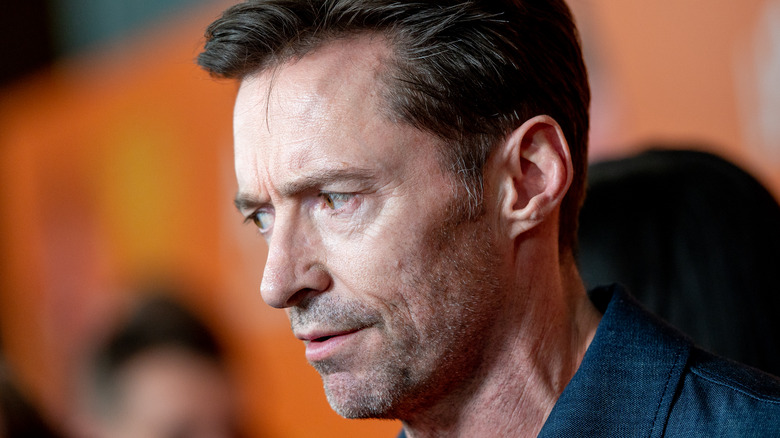 Hugh Jackman looking concerned