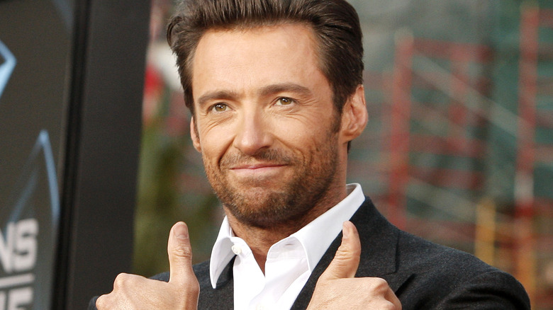 Hugh Jackman giving thumbs up 