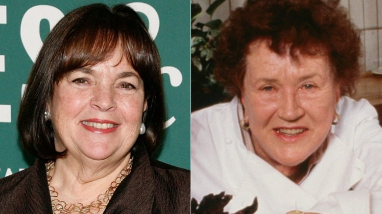 Ina Garten and Julia Child split image