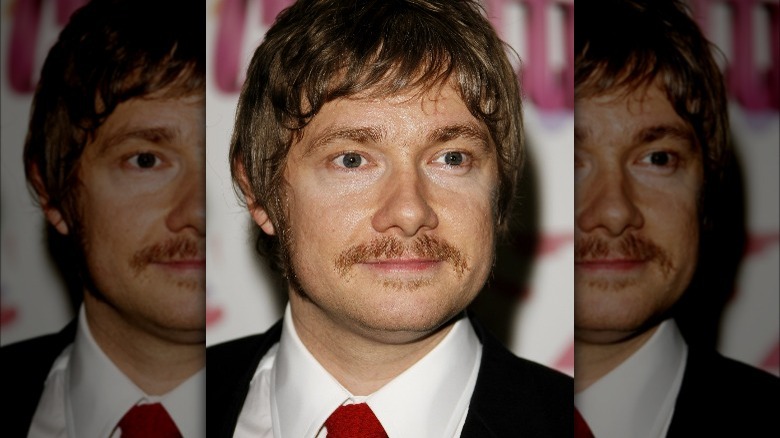 Martin Freeman smiling with mustache