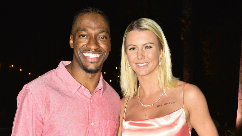 Robert Griffin III and Grete Griffin pose